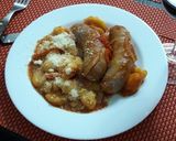 Foto del paso 7 de la receta: Chorizos a la pomarola sobre ñoquis