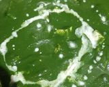 A picture of step 7 of Palak paneer.