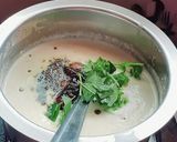 A picture of step 8 of Buttermilk kuzhambu Morkuzhambu.