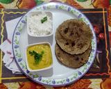 A picture of step 5 of Vegetable Kadhi.