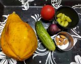 A picture of step 1 of Ripe Papaya Summer Salad.