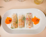 Foto del paso 6 de la receta: Obleas de arroz rellenas de atún, berberechos, verduras y mayonesa de piparras