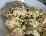 Une image de l'étape 4 de Tortellinis crémeux aux lardons et champignons au Cookeo infinity 😃.