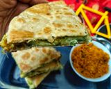 A picture of step 12 of Vada Pav Quesadilla.