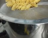 A picture of step 1 of Sprial Pasta in Red Sauce (My Style).