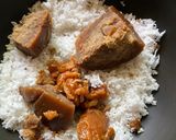 A picture of step 1 of Coconut Jaggery Laddoo.