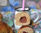Foto del paso 7 de la receta: Medialunas integrales sin azúcar rellenas de dulce de membrillo🥐