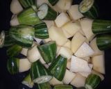 A picture of step 2 of Parwal do pyaza.