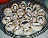 A picture of step 2 of Cheese & Bacon Stuffed Shrooms.