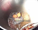 A picture of step 2 of Seppankilangu or Arbi fry.