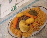 Une image de l'étape 9 de Riz gras aux légumes et poisson au four.