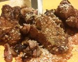 A picture of step 5 of Smoked Lamb Chops Ras el hanout, topped with Garda Stagionato.