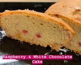 A picture of step 6 of Raspberry & White Chocolate Cake.