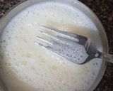 A picture of step 1 of European omelet with brown bread.