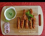 A picture of step 3 of Seekh Kebabs.
