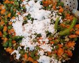 A picture of step 3 of Carrot Beans Poriyal.