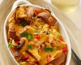 [阿妮塔♥yummy] 剩餘咖哩醬汁不浪費，焗烤咖哩麵包布丁。的食譜步驟3照片