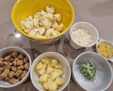 A picture of step 1 of Soya Chunks and Cauliflower Masala (High protein, nutritious).