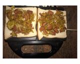A picture of step 1 of Egg-Sausage Sandwich.