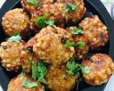 A picture of step 3 of Sabudana vada.