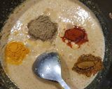 A picture of step 4 of Lauki sabji (coconut gravy).