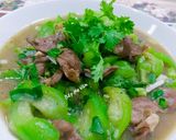 Hình bước làm 5 của món Tim heo xào mướp