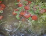 A picture of step 3 of Hot and sour soup.
