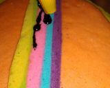 Foto langkah ke 7 dari resep Rainbow cake kukus.