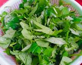 Hình bước làm 1 của món Canh rau lang nấu tôm tươi