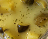 A picture of step 1 of Ranch pickles.