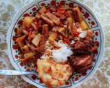 Foto langkah ke 4 dari resep Kentang Tahu Tempe Bumbu Kecap Simple (ngabisin sisa isi kulkas).