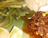 Foto del paso 6 de la receta: Cordero rallado con judías verdes y puré de patatas