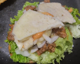 Foto del paso 6 de la receta: Sándwich de carne bbq y queso🥙🍔🥯