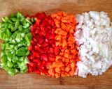 A picture of step 2 of Multicolored Beans with Rice.