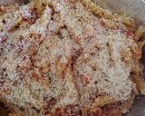 A picture of step 4 of Pasta sorrentina con salame sorrentina pasta with salame.