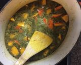 A picture of step 4 of Chickpea, squash and green bean curry - vegan.