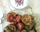 عکس مرحله 1 از دستور دلمه ی فلفل و گوجه..😋😋
