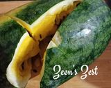 A picture of step 1 of Mohabbat ka Sharbat with Yellow Watermelon.