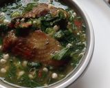 A picture of step 5 of Okra and ewedu soup.