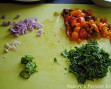 A picture of step 1 of Spicy tomato salad.