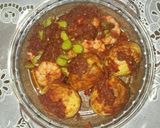 Foto langkah ke 5 dari resep Udang Telur Balado Pete.