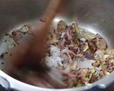 A picture of step 2 of Brown rice pulao (cooker recipe).
