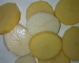 A picture of step 2 of Persian Rice with Potato Tahdig.