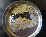 A picture of step 3 of Moong palak santula.