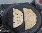 A picture of step 3 of Leftover roti sandwich for breakfast.