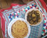 A picture of step 7 of Makai ki roti.