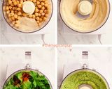A picture of step 1 of Spinach Hummus Wrap.