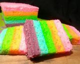 Foto langkah ke 15 dari resep Rainbow Cake Kukus Ny.Liem.