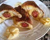 Une image de l'étape 3 de Roules de pain de mie au fromage et merguez.
