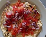 A picture of step 3 of Masala papad.